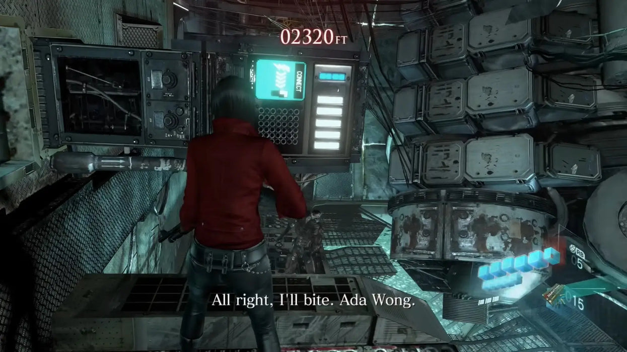 Screenshot featuring Ada Wong in Resident Evil 6 Default Title interacting with a control panel deep underground, surrounded by advanced machinery. Purchase your Default Title Resident Evil 6 key now at RushGame.co and uncover every dark secret