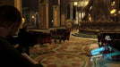 Gameplay image from Resident Evil 6 on Default Title where the player explores a richly decorated hall with a golden statue centerpiece, adding a mysterious and luxurious atmosphere. Unlock your horror journey today with a digital code from RushGame.co