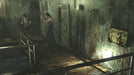 Gameplay scene from Resident Evil 0 showing the duo navigating a corroded metal walkway inside a derelict facility. Play the Origins Collection now on PC with a key from RushGame.co