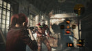 Scene from Resident Evil Revelations 2 Deluxe Edition for PC Steam showing a character facing off against a brutal enemy in a blood-stained corridor. Buy the deluxe edition Steam key now at RushGame.co for full horror content