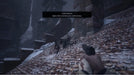 Combat scene in Resident Evil Village on a snowy rooftop with a hostile creature attacking. Get your Resident Evil Village Xbox CD Key instantly at RushGame.co