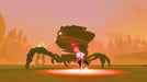 Epic in-game moment from Risk of Rain 2 + Survivors of the Void Bundle for PC Steam, showing a survivor battling a massive crab-like boss under an orange sky. Purchase your bundle Steam key at RushGame.co and face legendary challenges with friends