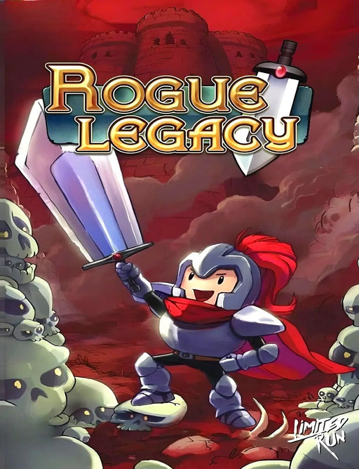 cover art for Rogue Legacy GOG CD Key, showing the brave knight holding a sword among piles of skulls. Purchase your digital Rogue Legacy GOG key at RushGame.co for secure, fast access to this beloved indie roguelike
