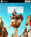 cover art for Saints Row Steam Key, depicting a character with a rifle sitting on top of a giant cartoon head statue in a colorful cityscape. Purchase your digital Saints Row Steam key from RushGame.co and start your adventure now.