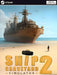 Image shows the cover art for Ship Graveyard Simulator 2 Steam Key, featuring a massive battleship beached on a sandy shore with a lone figure in the foreground. Buy Ship Graveyard Simulator 2 Steam Key at RushGame.co for instant digital delivery and expand your PC gaming library today