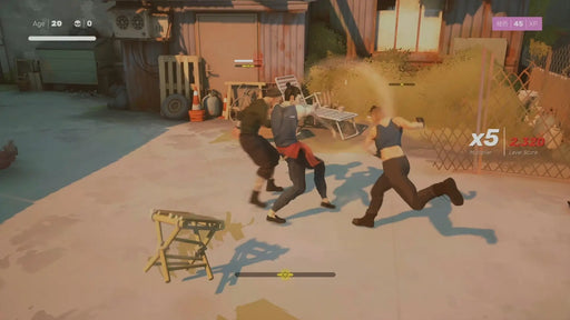 Gameplay image from Sifu Deluxe Edition Epic Games – the hero takes on multiple opponents in an urban setting, showcasing advanced fighting skills and multipliers. Get your Sifu Epic Games Key at RushGame.co and master your path to revenge – purchase your code instantly!