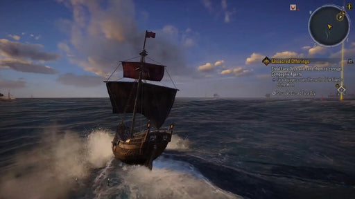 In-game screenshot from Skull & Bones on Xbox Series X/S, featuring a pirate ship sailing the open sea under dramatic skies. Expand your pirate adventure instantly—get your Skull & Bones Xbox Series X/S Premium Edition key at RushGame.co