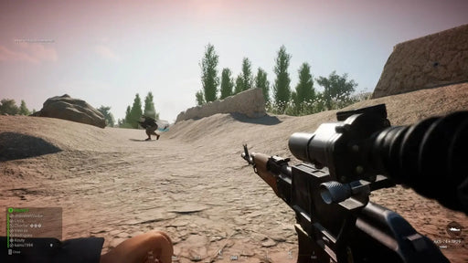 Combat scene in Squad with soldiers moving across open terrain under enemy fire – purchase Squad Steam Key at RushGame.co for the ultimate teamwork shooter experience