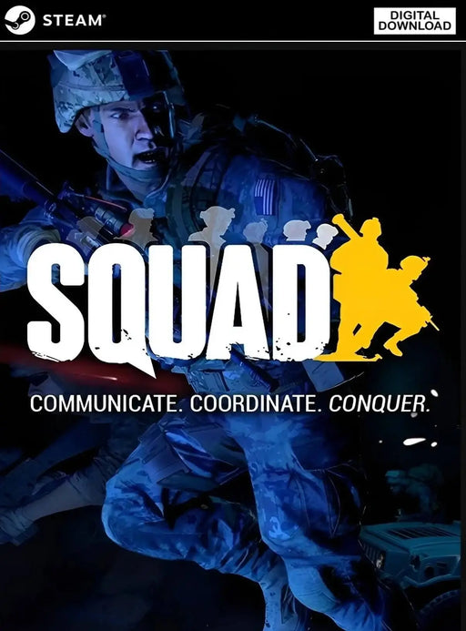 Cover art for Squad Steam Key, featuring tactical teamwork and military action – available at RushGame.co with instant digital delivery