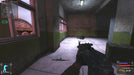 In-game screenshot from S.T.A.L.K.E.R.: Shadow of Chernobyl, showing the player's perspective with a rifle in a post-apocalyptic building. Discover and purchase S.T.A.L.K.E.R. Steam keys at RushGame.co