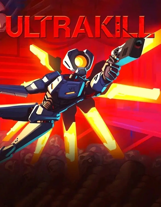 game cover art for ULTRAKILL featuring the main character with futuristic weapons. Secure your ULTRAKILL Steam Key instantly at RushGame.co
