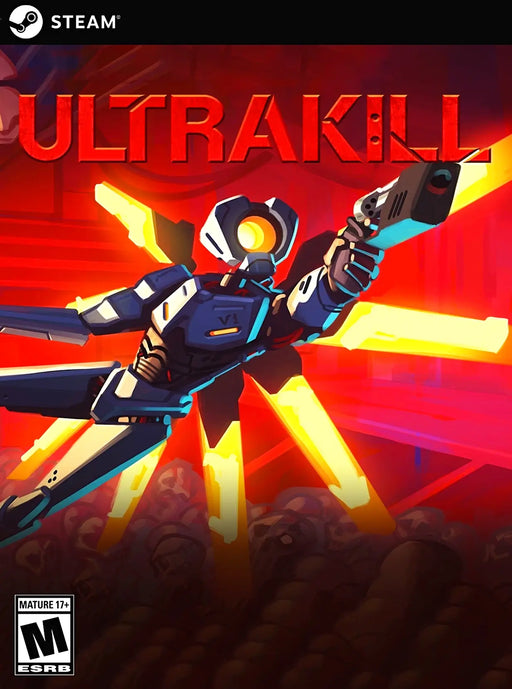 game cover art for ULTRAKILL featuring the main character with futuristic weapons. Secure your ULTRAKILL Steam Key instantly at RushGame.co